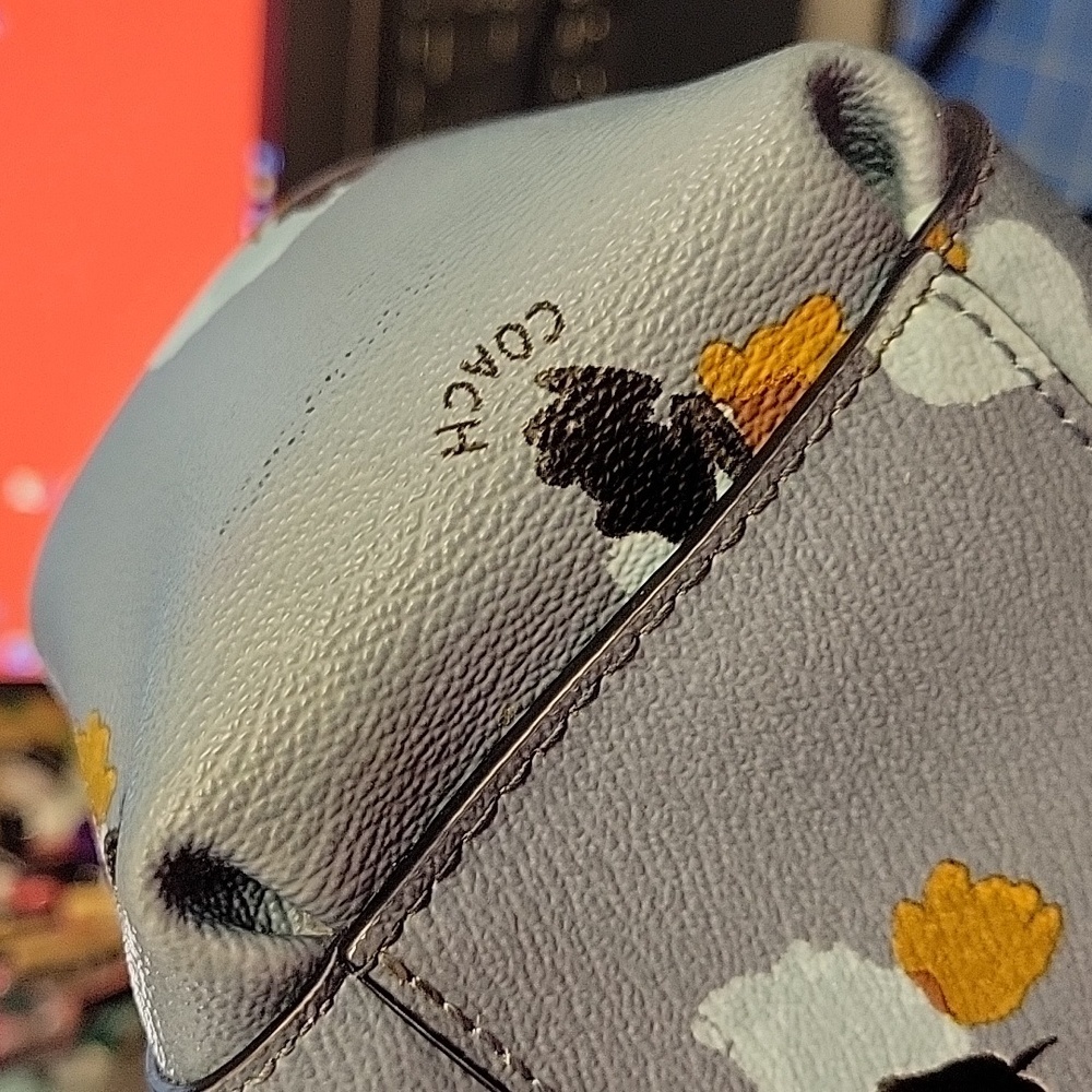 Coach #38417 Floral Gray Minette Women's Bag Preloved - Picture 12 of 13